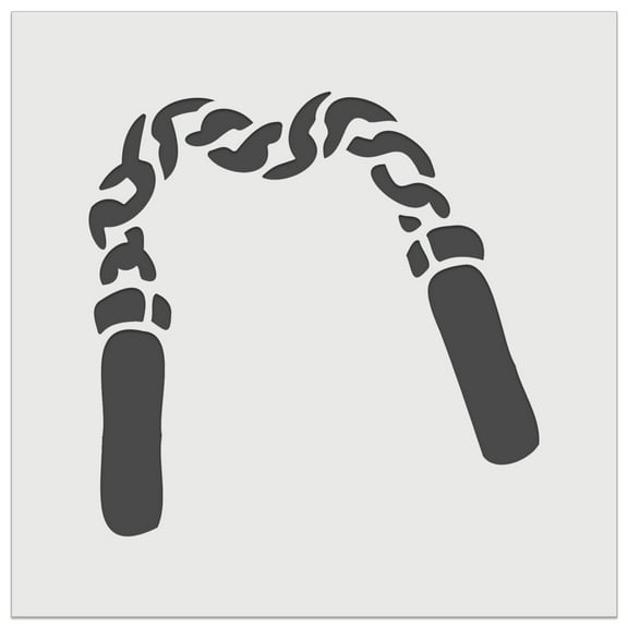 Nunchuks Nunchaku Martial Arts Weapon DIY Cookie Wall Craft Stencil - 5.5 Inch