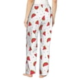 thumbnail image 3 of Uemuo Hand Drawn Watermelon Pattern Women's Wide Leg Palazzo Lounge Pants with Pockets Light Weight Loose Comfy Casual Pajama Pants-, 3 of 9
