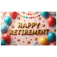 thumbnail image 2 of LUUFILx Happy Retirement Banner Backdrop Party Supplies Golden Balloons Decor Background Celebration Photography Props Decorations Event, 2 of 9