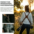 thumbnail image 3 of Dual Camera Strap, Adjustable Dual Shoulder Leather Camera Strap, Camera Harness for 2 Cameras, Double Camera Harness for DSLR/SLR, Dual Camera Harness for Photographers, 3 of 7