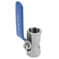 thumbnail image 1 of Valve à Bille Filetée Valve à Bille en Acier Inoxydable Valve à Bille Filetée Femelle Valve d'Arrêt Filetée Hygiénique en Acier Inoxydable 304 Outil de Contrôle de Valve à Bille 3/8"BSP, 1 of 8