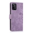 thumbnail image 4 of Allytech Wallet Flip Case for Samsung Galaxy A33 5G with Orchid Butterflies Embossed Pattern, Premium PU Leather Kickstand Magnetic Clasp Shockproof Case with Card Holder & Wrist Strap, Purple, 4 of 5