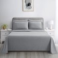 thumbnail image 4 of Marina Decoration Ultra Soft Silky Deep Pocket Solid Rayon from Bamboo Bedding All Season Sheet Set, Grey Color, 4 of 7