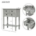 thumbnail image 2 of Hall Table Narrow Console Table,Entry Console Table with 3 Storage Drawers and Bottom Open Shelf,Solid Wood Entryway Sideboard Table for Entryway Hallway Living Room,Easy Assembly,Gray Wash, 2 of 9