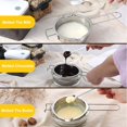 thumbnail image 4 of Olla para derretir chocolate - Caldera doble de 600 ml con mango resistente al calor Juego de ollas de doble caldera de acero inoxidable Las calderas dobles para estufa pueden derretir chocolate, mant, 4 of 5