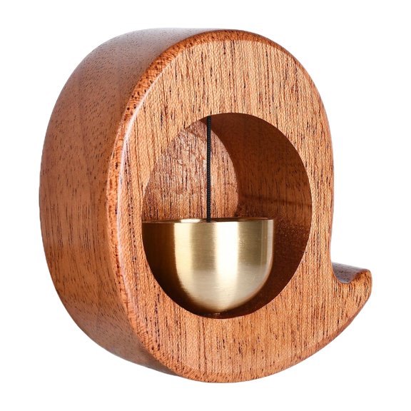 Round Shopkeepers Bell Decor Creative Gift Hanging Bell Ornaments Gate Bell Chime Wood for Entrance Shop Farmhouse Windows Business , , As Described