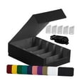 thumbnail image 4 of Lipstore Card Deck Box Dustproof Collectibles with 24 Dividers and 5 Stands Container Gray, 4 of 8