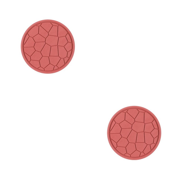 serony 1/2/3 Ensemble de Table Rond Résistant à la Chaleur Anti-Brûlure Anti-Huile Lavable Hôtel Restaurant Théière Bol Coussin d'Isolation Rouge 2 Pcs