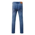 thumbnail image 4 of Mens Jeans Casual Washed Straight Slim Leg Denim Trousers Comfortable Skinny Fit Outdoor Activities Mens Pants Dark Blue 33, 4 of 5