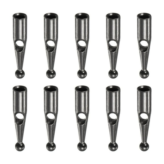 Umbrella Tail Beads Metal 2mm Dia for Folding Umbrella Cover, Grey, 10 Pieces