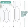 thumbnail image 3 of 12 Pieces Plate Hangers for Wall Stainless Steel Wire Invisible Heavy Duty Plate Hangers Display Holders with 12 Pieces Hooks for Wall Decorative(6 Inch,Silver) Silver 6 Inch, 3 of 6