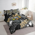 thumbnail image 3 of Castle Fairy Abstract Video Game Twin Bedding Sets,Black Gamepads Bedding Comforter Set, 3 of 8