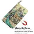 thumbnail image 3 of Étui pour LG K61, Étui Portefeuille à Rabat Magnétique à Motif 3D avec Sangle - Zoo, 3 of 5