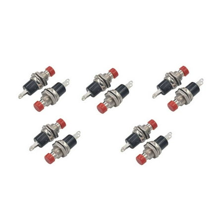 relayinert 10 Pieces Push Button 2 Pin Momentary On/Off Round Switch ...