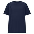 thumbnail image 4 of Mittory Women's T-Shirt Loose Soft Bamboo Crew Neck Trendy Casual Short Sleeve Cotton Tops, 4 of 7