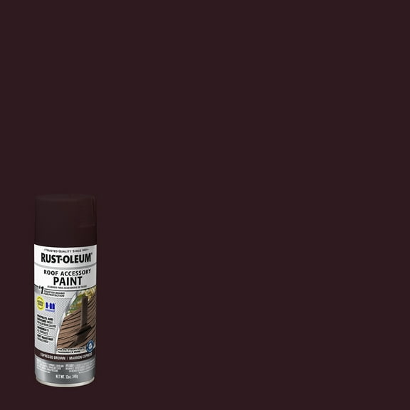 6 Pack, Espresso Shake, Rust-Oleum Roof Accessory Coating Flat Spray Paint- 302125, 12 oz.