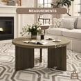 thumbnail image 7 of Noodeniya 35" Round Coffee Tables, Accent Tea Tables for Living Room, Grey, 7 of 7
