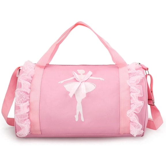 BTEPSGA Pink Cute Ballet Dance Backpack Tutu Dress Dance Bag Dance Bag Waterproof Small Duffle Bag Ballet Bags Gym Bag