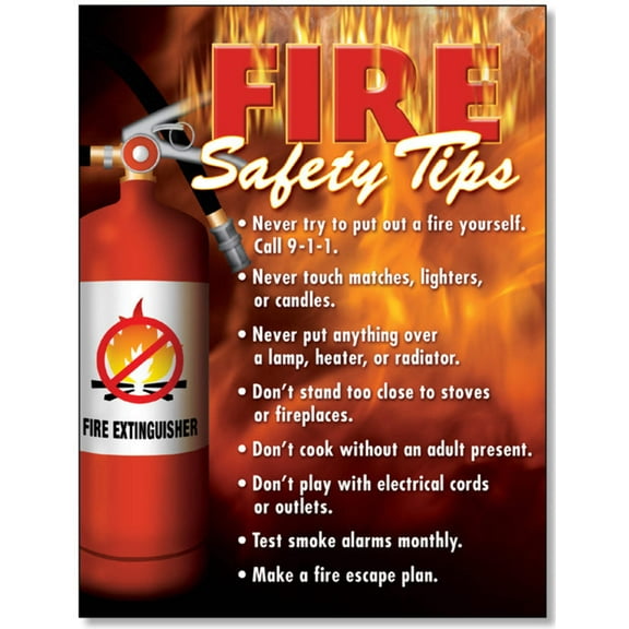 Fire Safety Tips Chart 17x22 [NS3308] [NS3308]