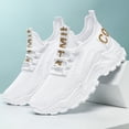 thumbnail image 2 of Womens Lace Up Running Shoes Comfortable Slip On Athletic Sneakers Lightweight Mesh Soft Sole NonSlip Work Shoes White Size 6.5, 2 of 4