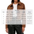 thumbnail image 3 of IUYRTFE Women's Short Suede Jacket Zip Up Lapel Collar Casual Outerwear with Pockets, 3 of 9
