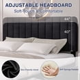 thumbnail image 4 of VECELO Queen Size Bed Frame with 4 Storage Drawers, Modern Upholstered Platform Bed Frame with Adjustable Headboard, No Box Spring Needed, Black, 4 of 16