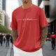 thumbnail image 2 of Camiseta de verano oversize para hombre, cuello redondo, manga corta, estampado urbano, camiseta deportiva informal, 2 of 4