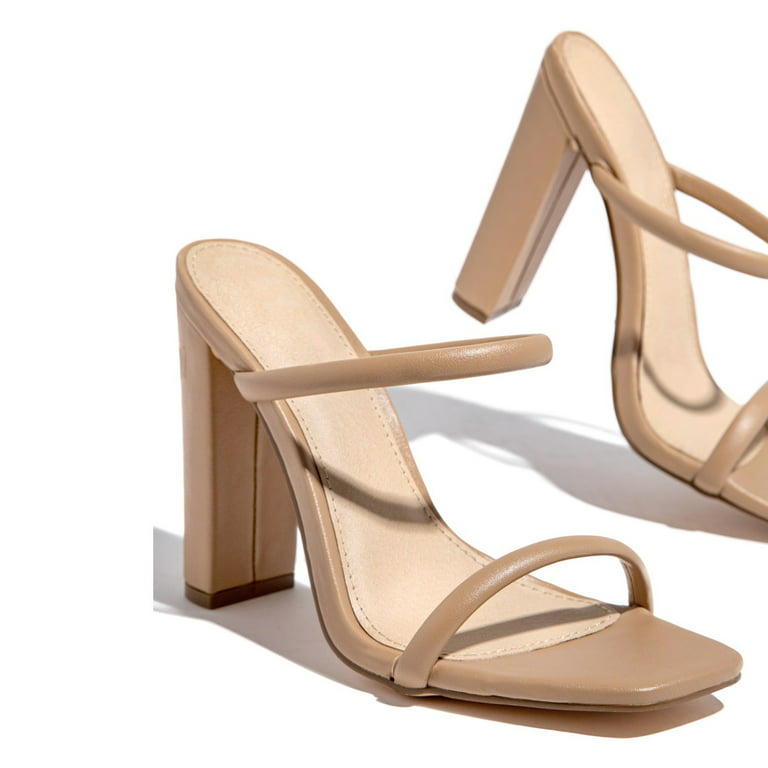 FZM Women shoes Ladies Summer Fashion Big Size Transparent Glass Heel High  Heels Sandals