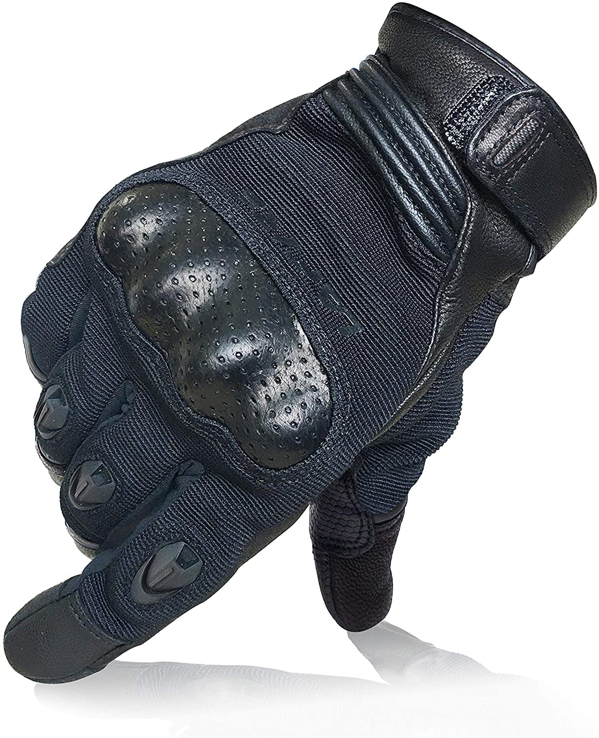 New Leather Motorbike Motorcycle Summer Gloves Knuckle Protection Vented 