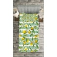 thumbnail image 3 of Ambesonne Art Quilted Bedspread Set 2 Pcs, Blooming Lemon Tree, Twin Size, Fern Green Seafoam, 3 of 3