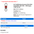thumbnail image 2 of Air Conditioning Accessory Drive Belt - Compatible with 1995 - 1998 Toyota T100 3.4L V6 1996 1997, 2 of 2