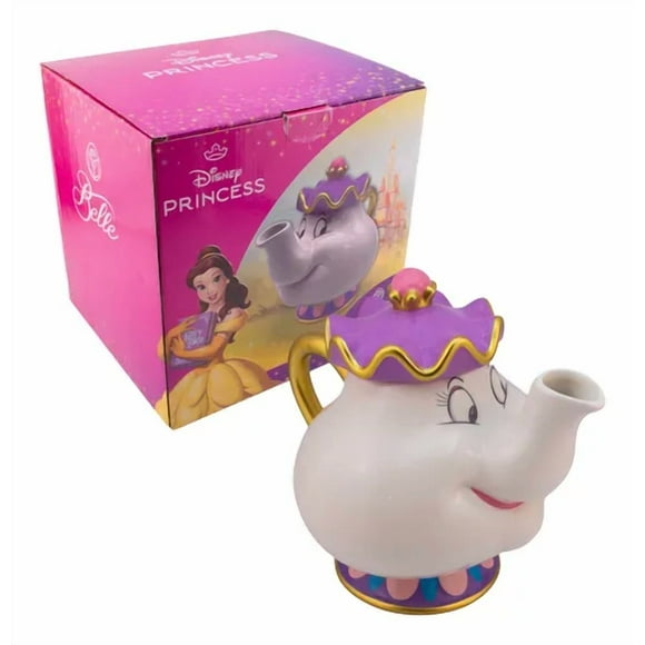 Tetera De Cerámica 3D, Diseño Sra Potts Bella Y Bestia Colección Disney Clasícos, Capacidad 2 Litros con Caja de Regalo