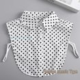 thumbnail image 5 of LoudSung False Collar Detachable Blouse Fake Collar Half Shirts Collar Polka Dots Designed Top Elegant for Women 2PCS, 5 of 9