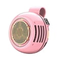 thumbnail image 4 of Mini ventilador con clip, práctico, con 5 velocidades, portátil, con agarre firme, silencioso y recargable para cocina, oficina, dormitorio, viajes y rosa, 4 of 9