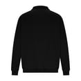 thumbnail image 5 of Sweatshirts for Men 2025 Fall Winter Long Sleeve Lined Quarter Zipper Stand Collar Sweatshirt Pullover Tops, 5 of 7