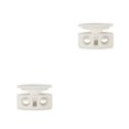 thumbnail image 1 of Guardurnaity 100 piezas Tapón de plástico Ropa Cordón Cordón Cerradura Agujero doble Toggle Cordón Paracord Blanco 1.551.05 Blanco 14 1.55*1.05 2piezas, 1 of 6
