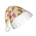thumbnail image 2 of KLL Christmas Hats for Adults Plush Hamburger Pizza Coke Print Santa Hat Xmas Fluffy Santa Claus Hat for Women Men, 2 of 6