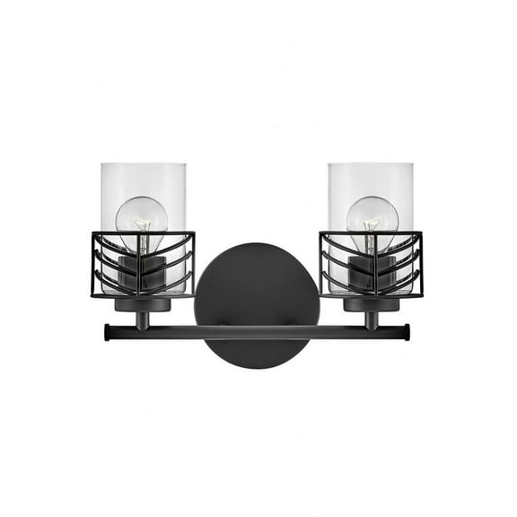 Della 2 - Light Black Mid Century Modern / Transitional Incandescent Steel Wall Sconce