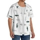 thumbnail image 2 of Fotbe Cute Shark Camisa Estampada de Manga Corta para Hombre, Casual de Verano, Estilo Playero, Sin Arrugas-Small, 2 of 5