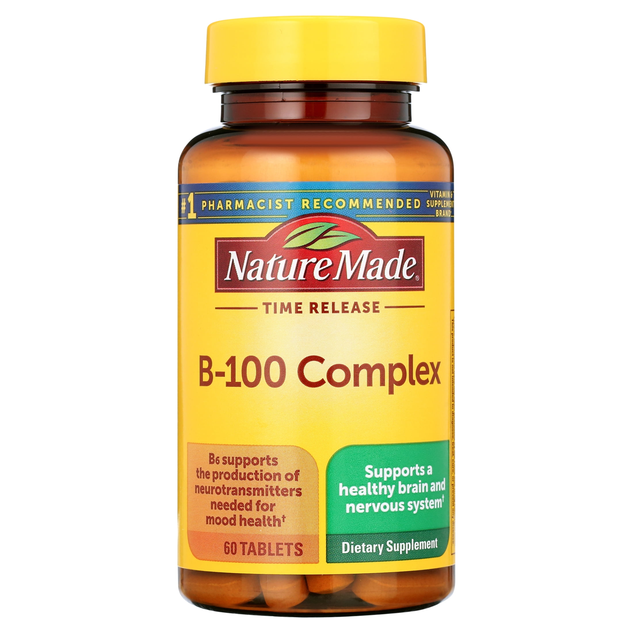 Nature Made Time Release B-100 B Complex, Dietary Supplement For ...