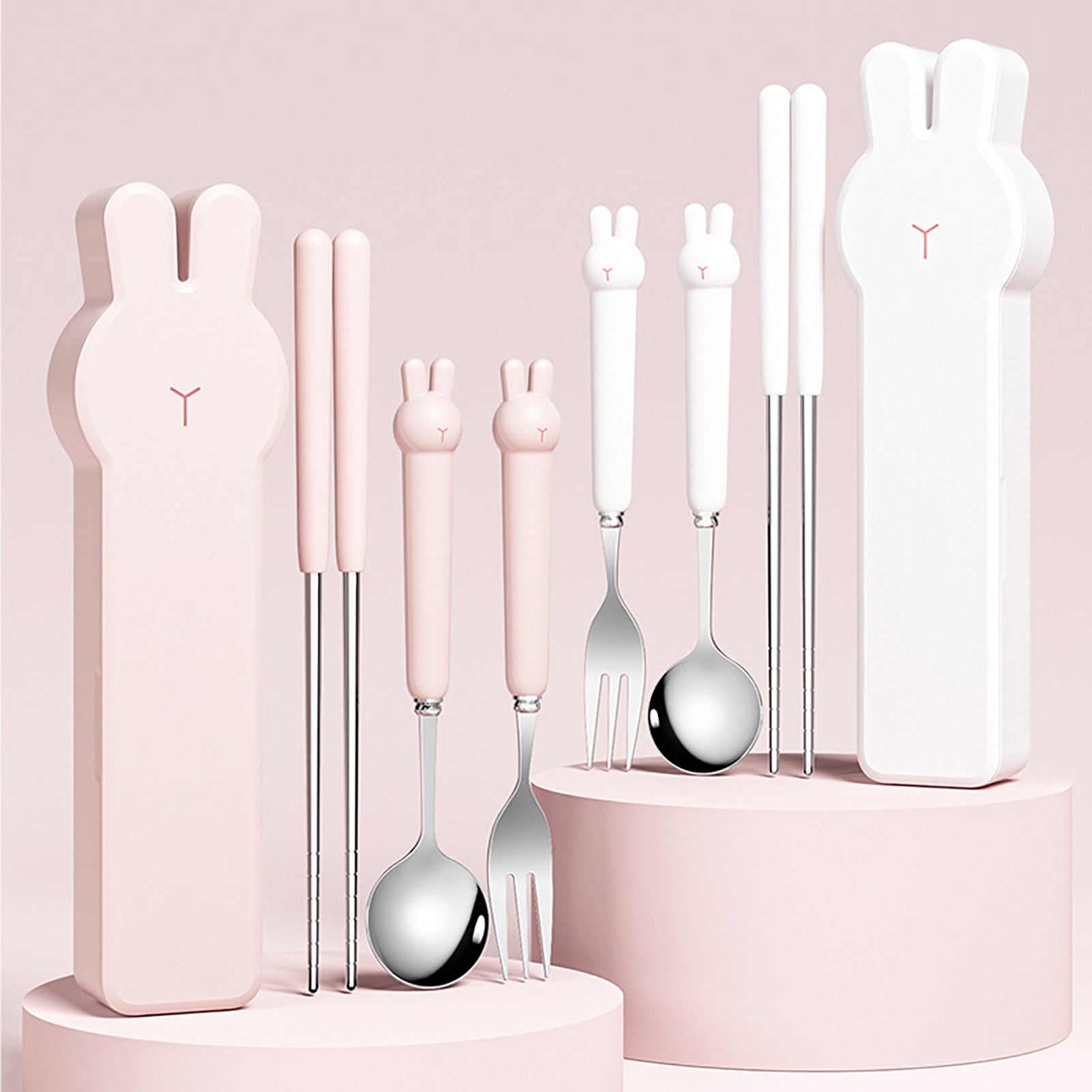 1 Set Spoon Cutlery Comfortable Grip Small And Exquisite Creative Portable Cartoon Rabbit Tableware Stainless Steel Spoon Fork Chopsticks Cutlery Set with Box Home Supply - Walmart.com 1 Set Spoon Cutlery Comfortable Grip Small And Exquisite Creative Portable Cartoon Rabbit Tableware Stainless Steel Spoon Fork Chopsticks Cutlery Set with Box Home Supply - Walmart.com