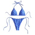 thumbnail image 5 of DHFJKG Womens 2 Piece Bikini Sets Halter Side Tie Triangle Top With Low Rise Thong Bottoms Sexy Swimsuits Soft Beachwear, 5 of 5