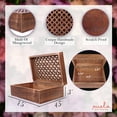 thumbnail image 3 of Mela Artisans Rustic Trellis Storage Box with Hinged Lid - Medium Polish, Medium Size, 3 of 7