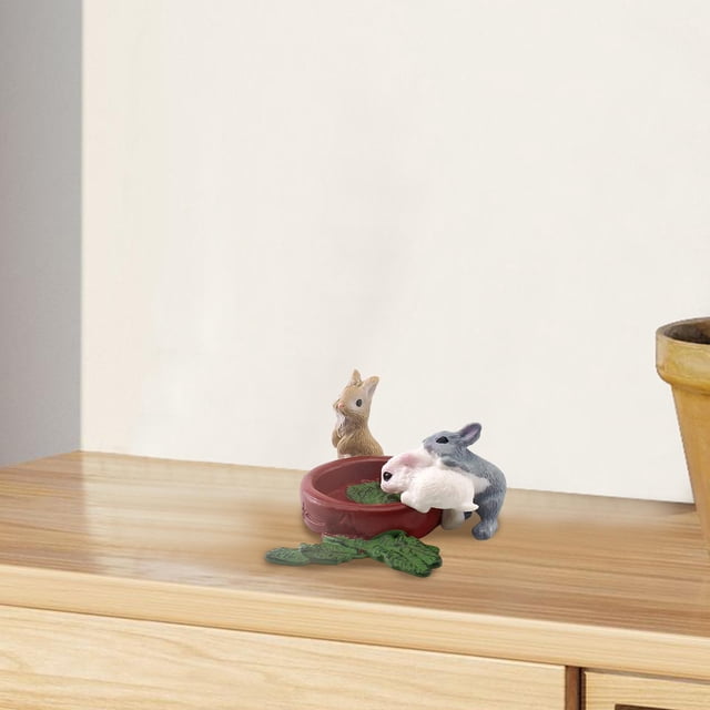 Figura de Conejo, Colección de Figuras de Conejo, Juguetes de Animales en Miniatura, Figuras de Acción Realistas Y Detalladas para Niños Y Niñas Estilo C