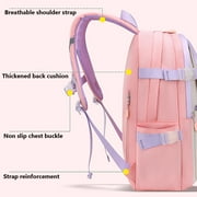 Lvelia School Backpacks for Girls, Large Capacity Fashion School Bag for Kids Teens,Cute Lightweight Waterproof Student Bookbags Gifts,Pink