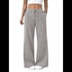 thumbnail image 1 of Pantalones de Salón A Rayas de Pierna para Mujer, Cintura Elástica y Bolsillos Marrón L, 1 of 9