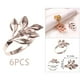 thumbnail image 4 of Exquisito porta servilletas Anillos para servilletas Forma de hoja Hebillas para servilletas Porta servilletas plata, 4 of 9