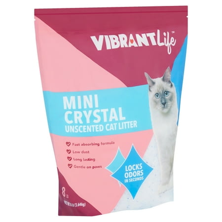 - Vibrant Life Mini Crystal Unscented Cat Litter, 8 lb