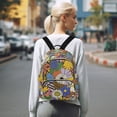 thumbnail image 7 of FORMRS Mini Backpack Purse for Women Quilted Travel Daypack Casual Shoulder Bag, Blue Floral, 7 of 7