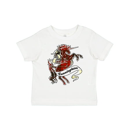 

Inktastic Cunningham Tartan Unicorn Gift Toddler Boy or Toddler Girl T-Shirt